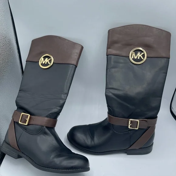 Mk black and brown boots on sale
